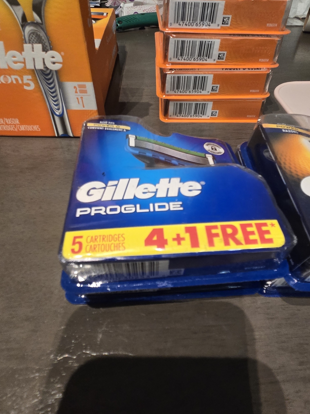 Gillette ProGlide Razor Cartridges - Blue/Yellow (5 Pack)